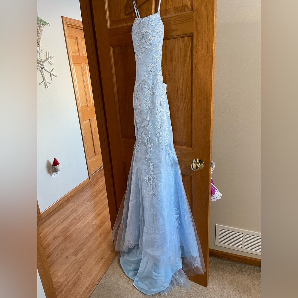 Never worn light blue prom dress.